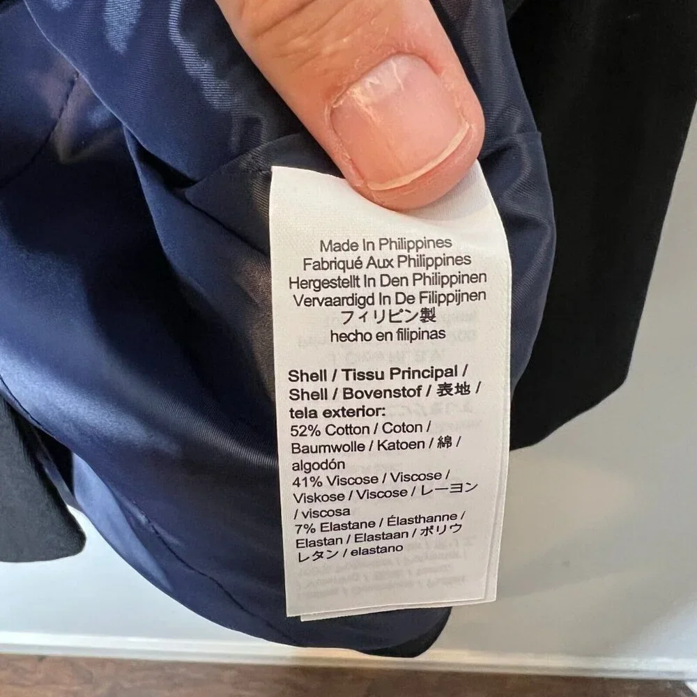 J.Crew $248 Petite Devon Blazer Bi-Stretch Cotton Blend Black Size P00 BP413 - Picture 6 of 9